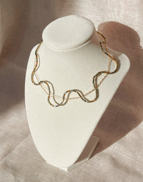 Golden Wavy Necklace