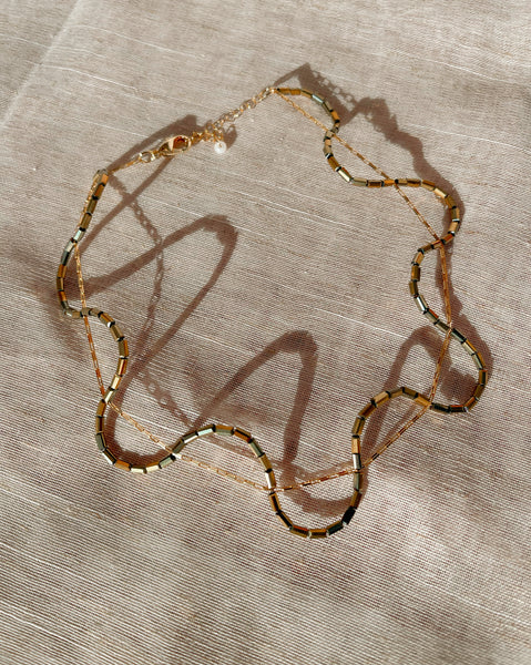 Golden Wavy Necklace