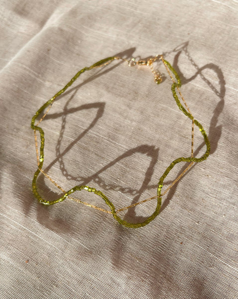 Green Wavy Necklace