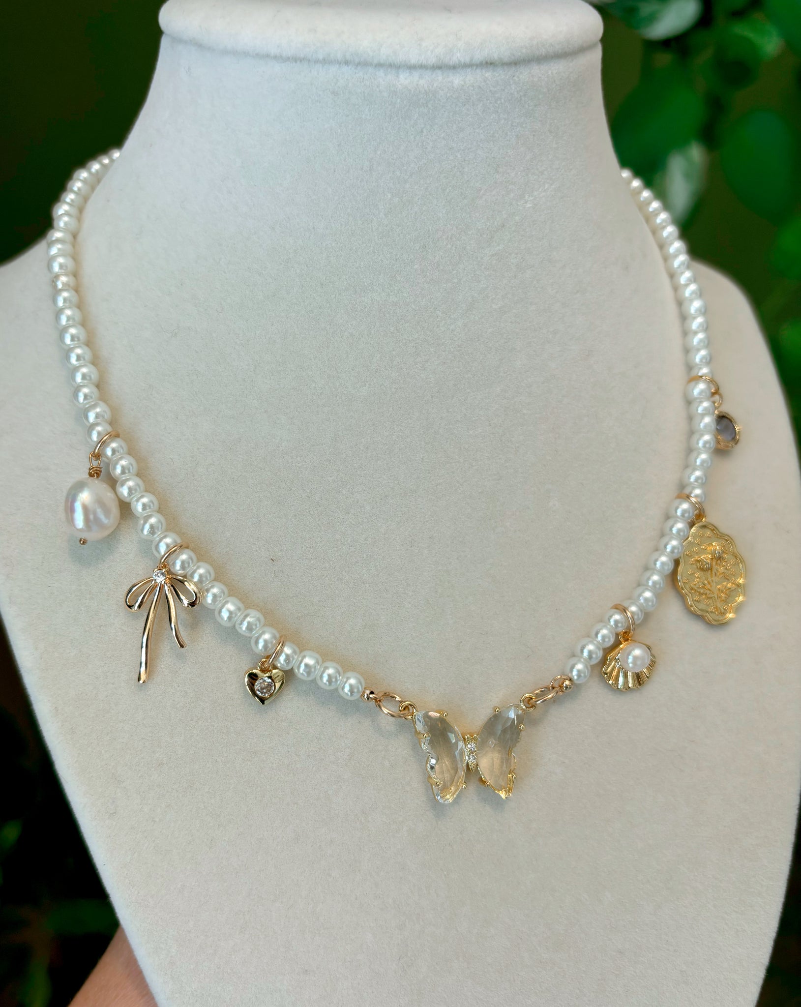 Golden Butterfly Charm Necklace