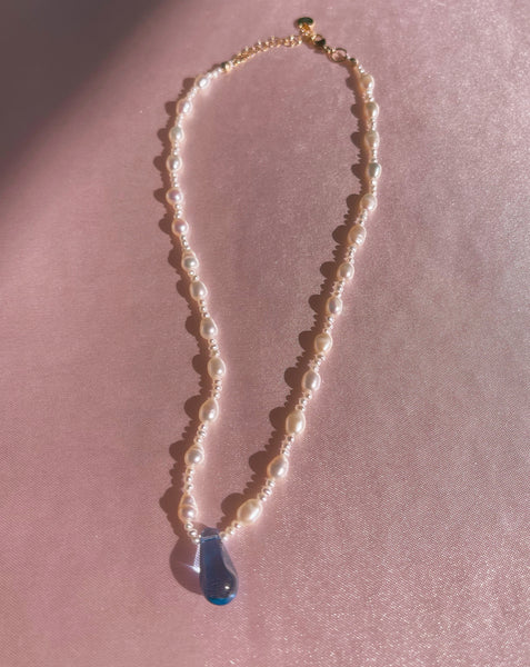 Sapphire and Pearl Necklace