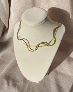 Green Wavy Necklace