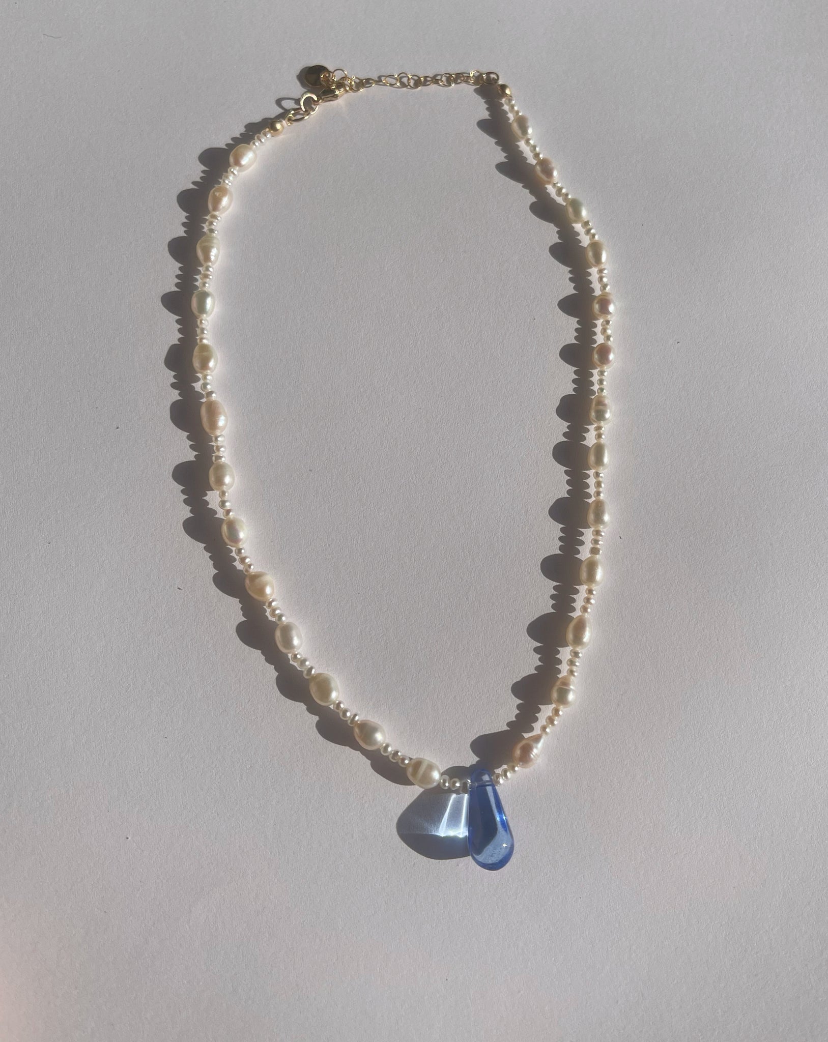 Sapphire and Pearl Necklace